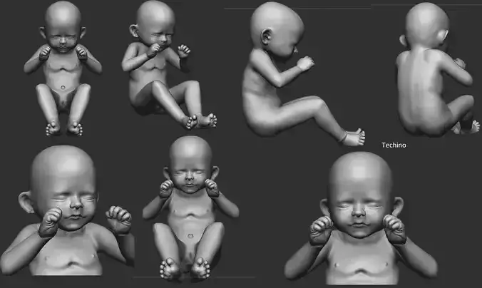 Hyper Realistic Baby 3d print