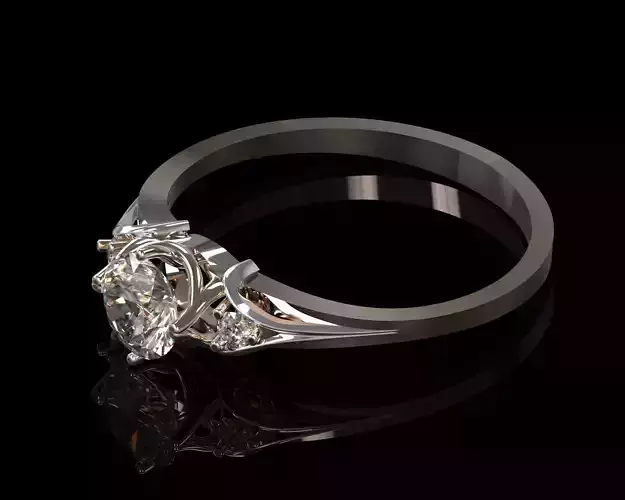 Elegant Solitaire Engagement Ring 
