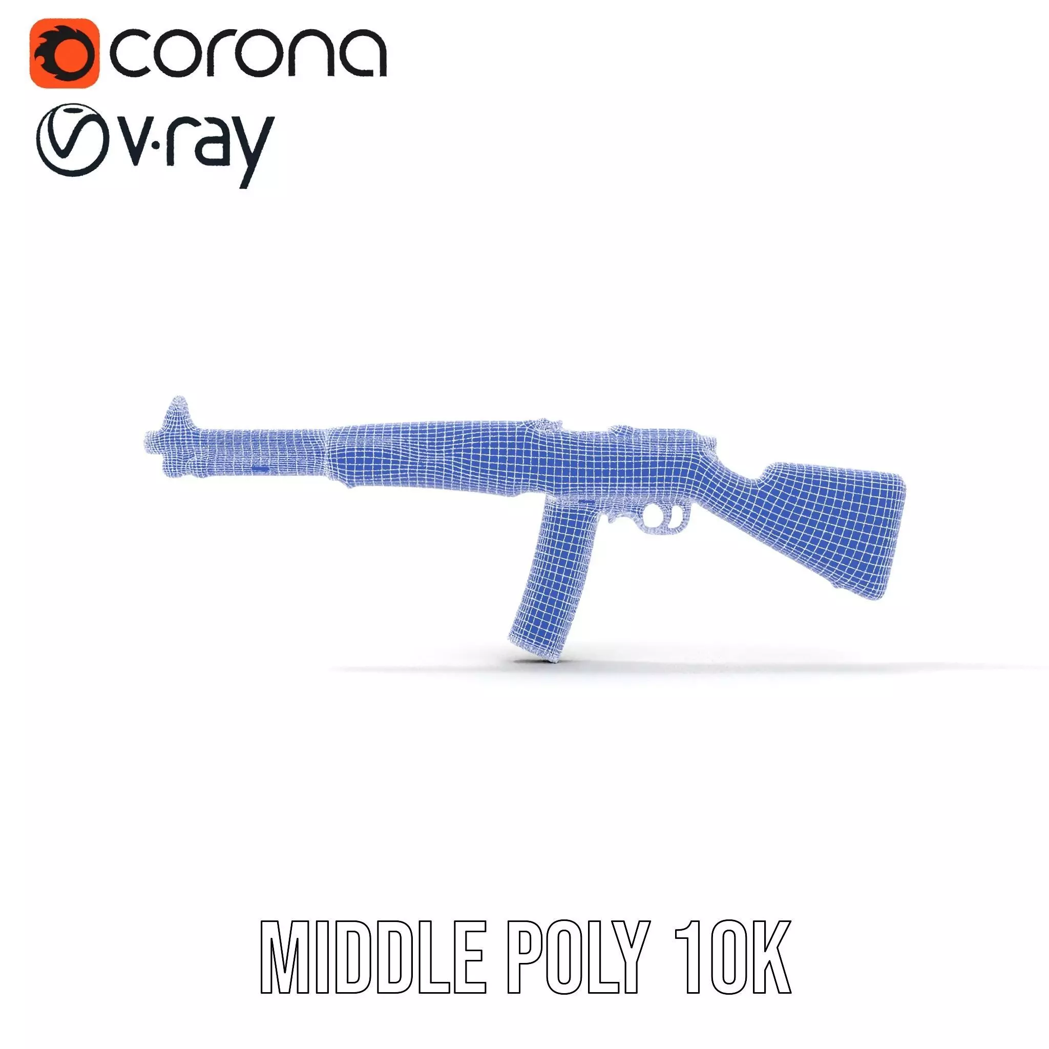 Classic Wooden Rifle model pack Low-poly 3D model_21