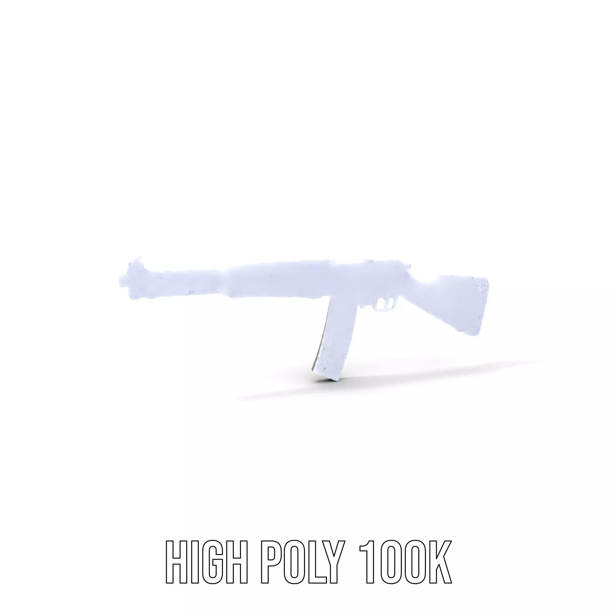 Classic Wooden Rifle model pack Low-poly 3D model_4