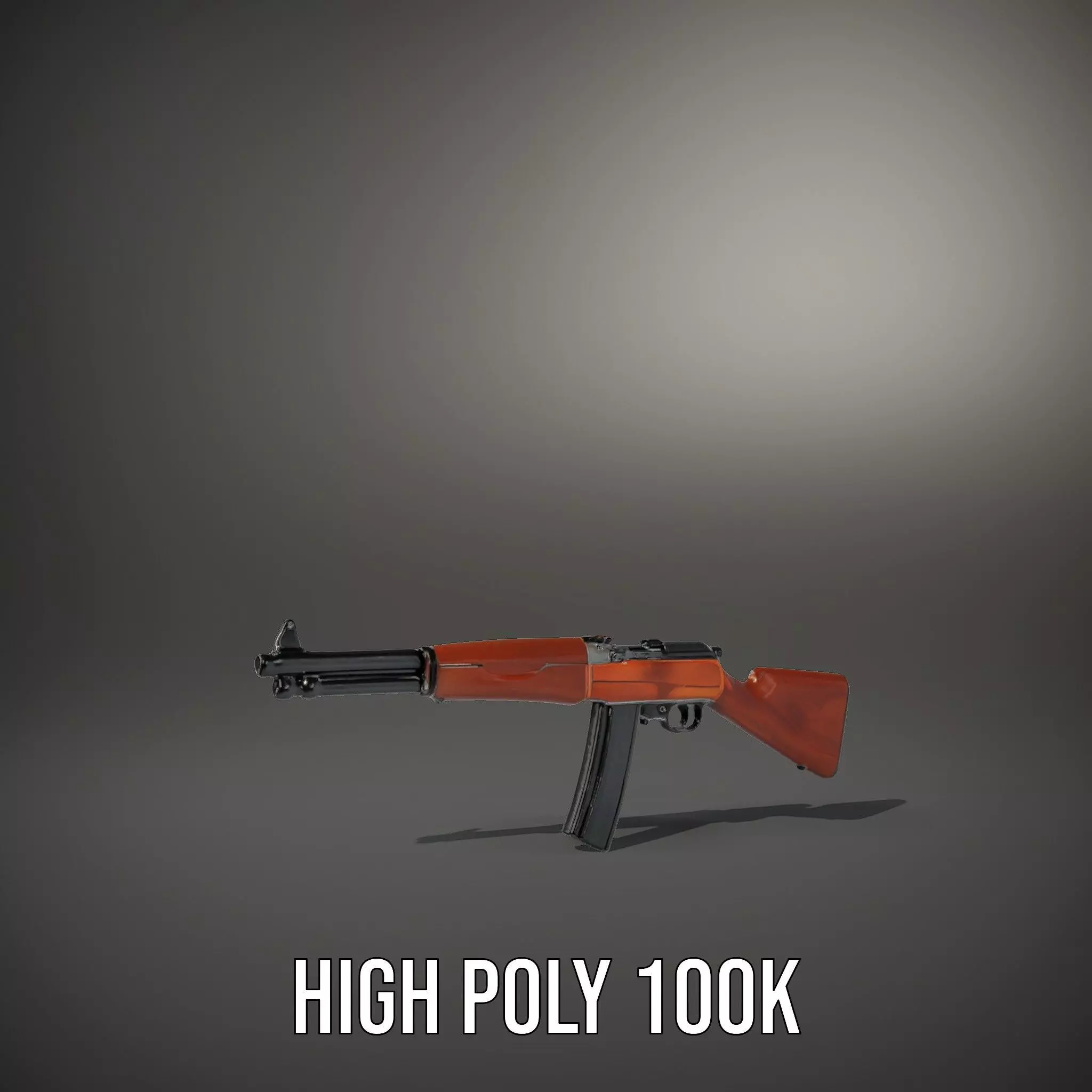 Classic Wooden Rifle model pack Low-poly 3D model_9