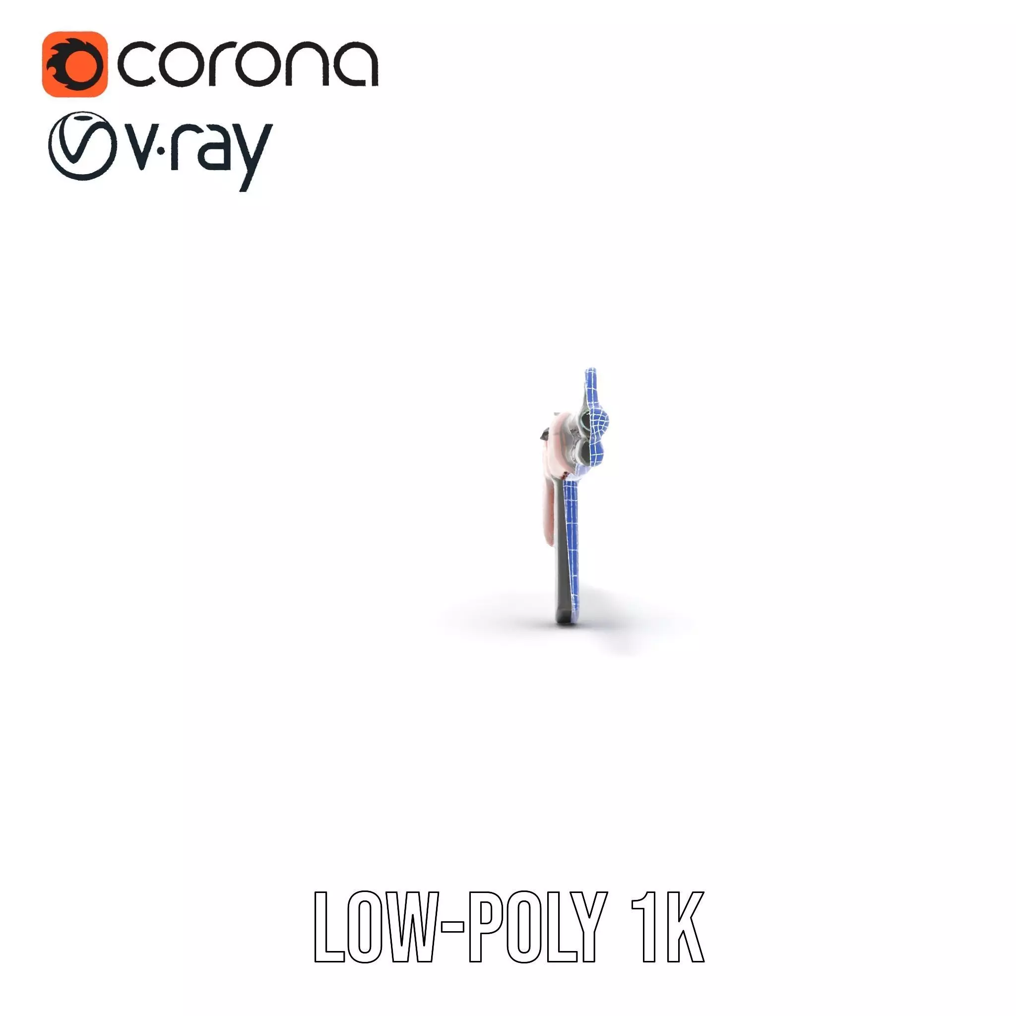 Classic Wooden Rifle model pack Low-poly 3D model_28