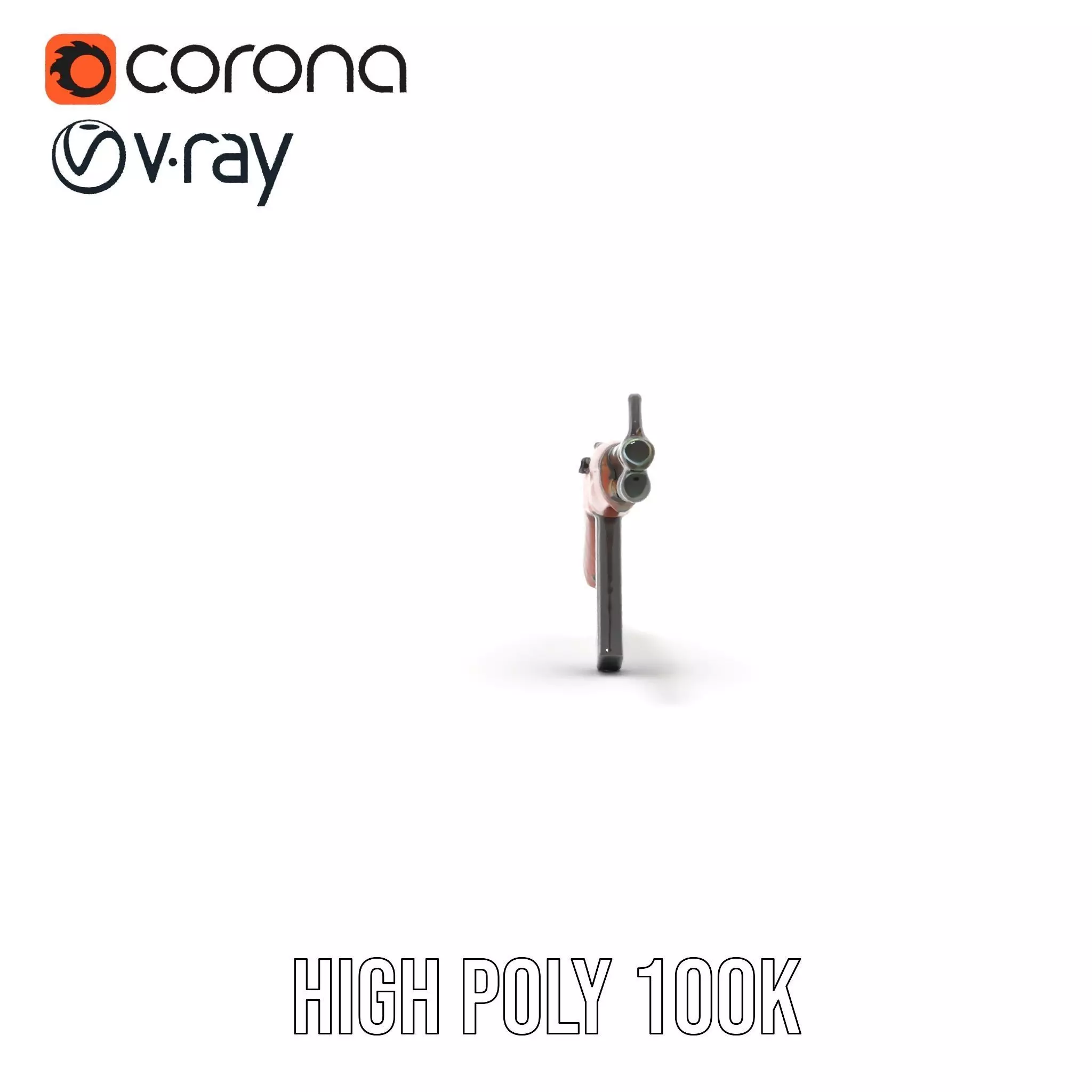 Classic Wooden Rifle model pack Low-poly 3D model_26