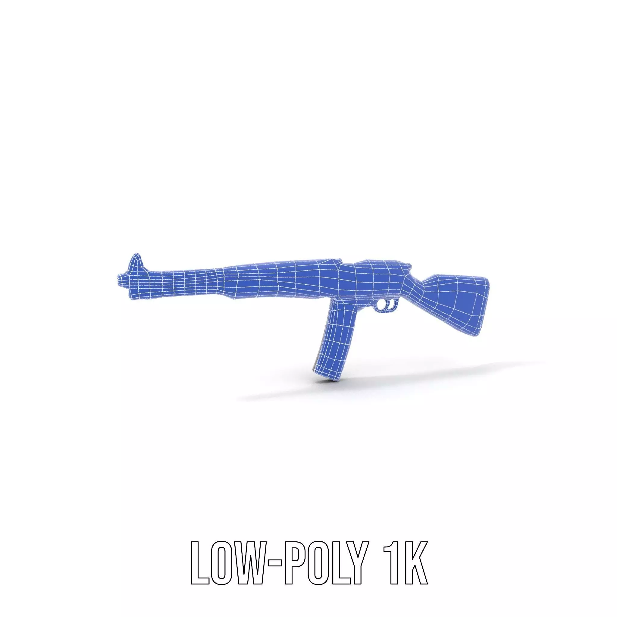 Classic Wooden Rifle model pack Low-poly 3D model_17