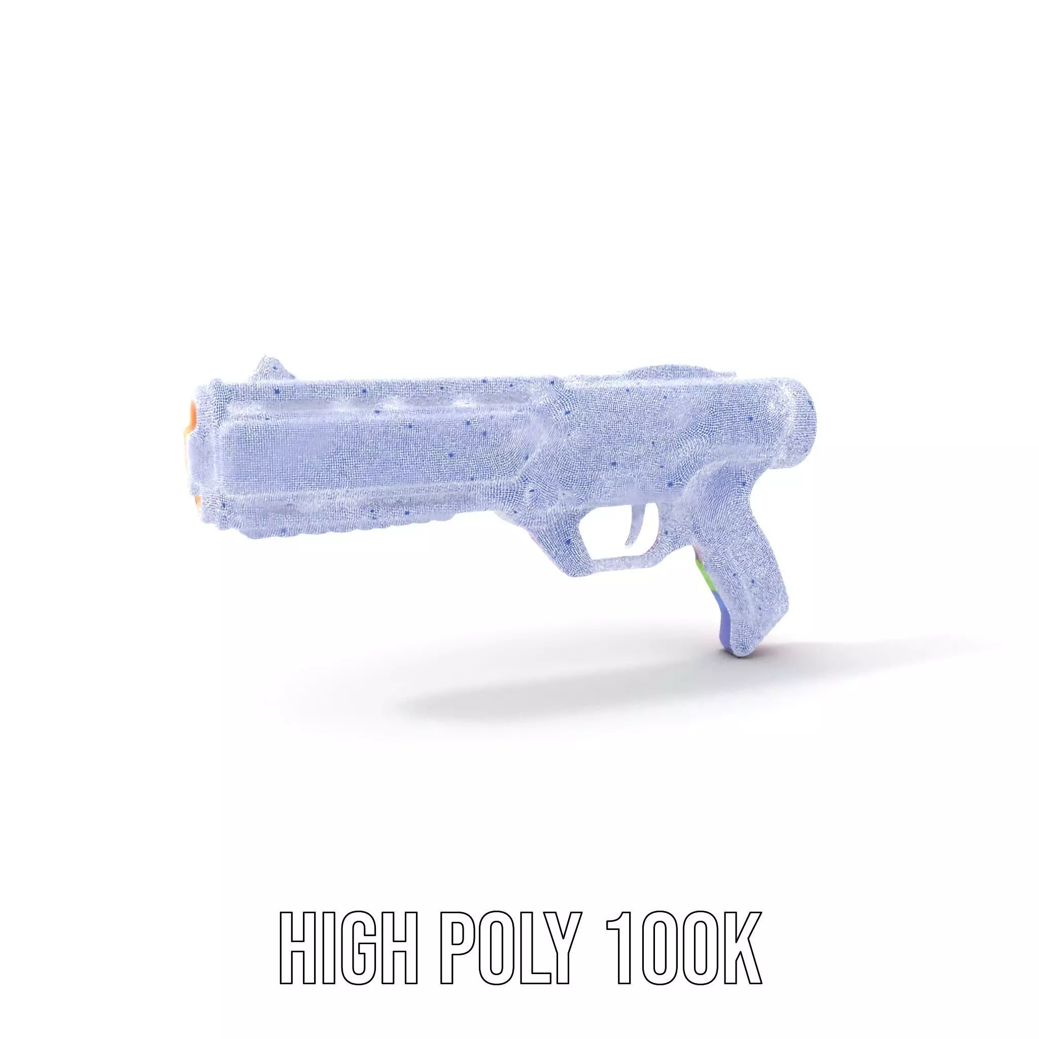 Neon Laser Blaster model pack Low-poly 3D model_4