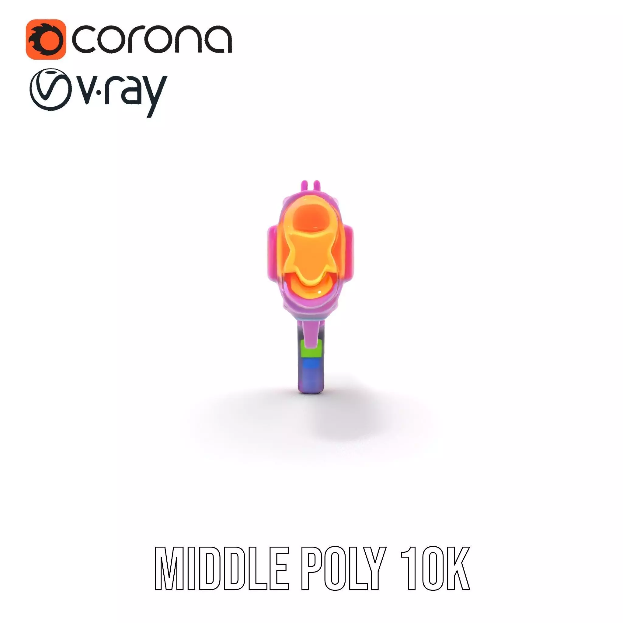 Neon Laser Blaster model pack Low-poly 3D model_24