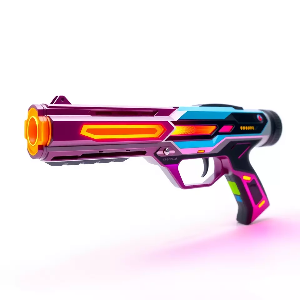 Neon Laser Blaster model pack Low-poly 3D model_2