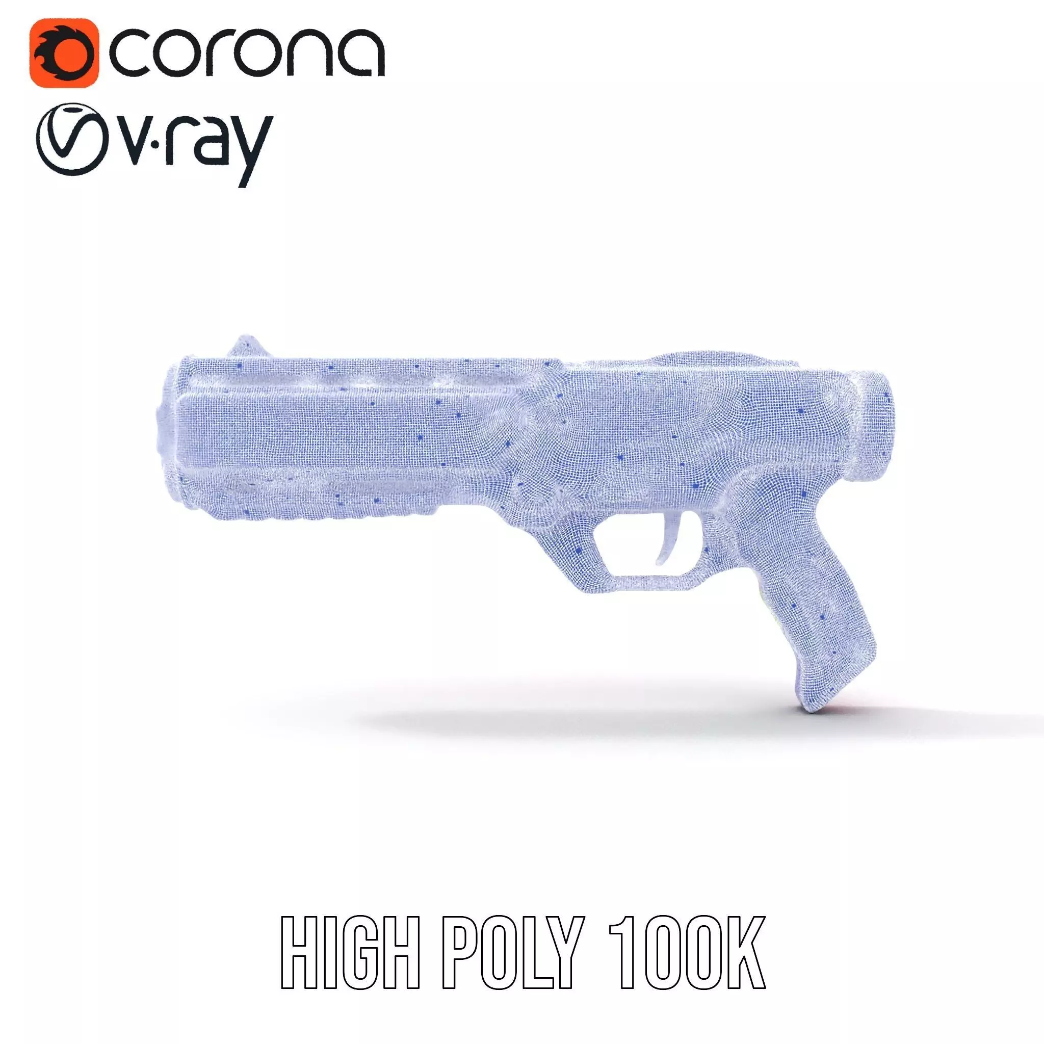 Neon Laser Blaster model pack Low-poly 3D model_32