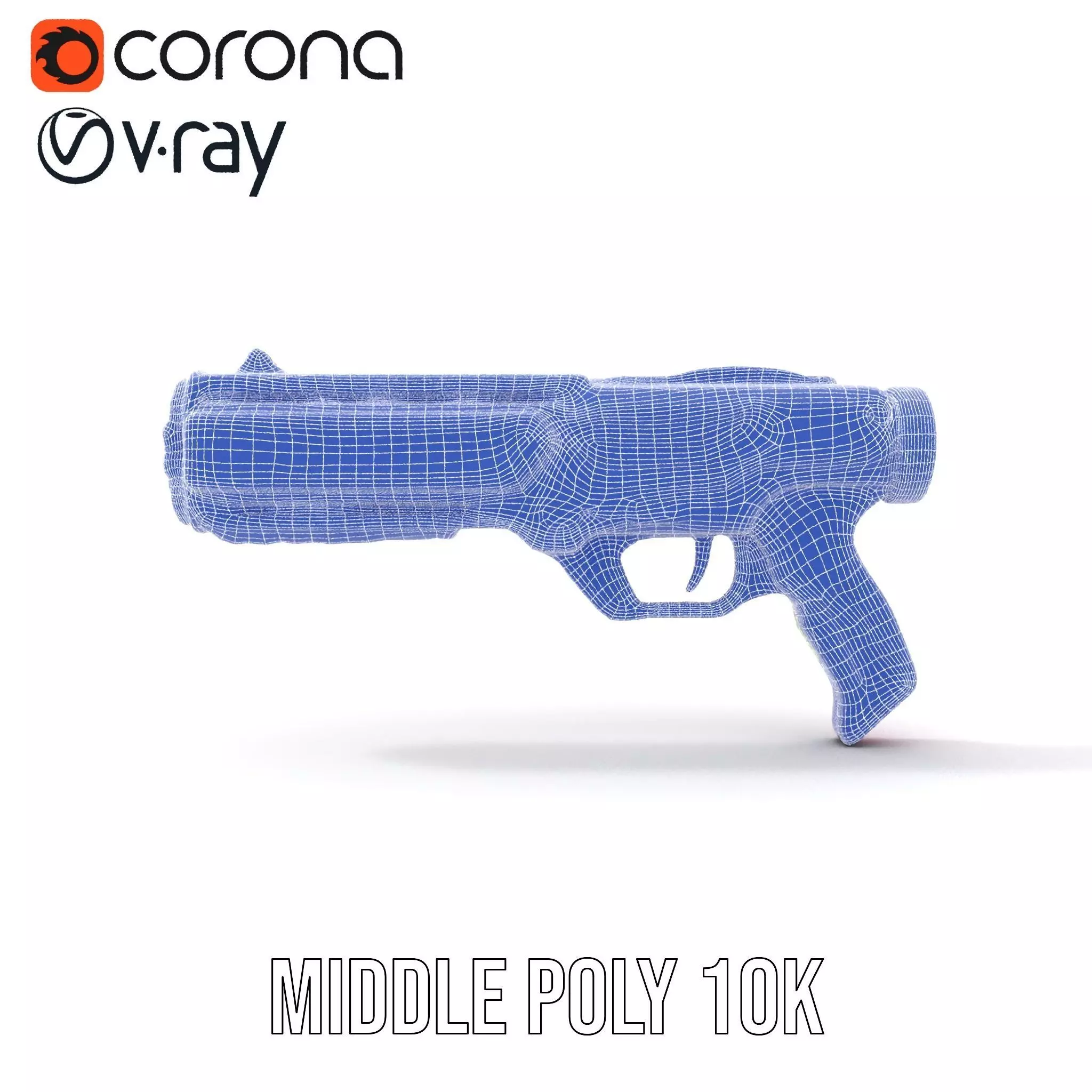 Neon Laser Blaster model pack Low-poly 3D model_13