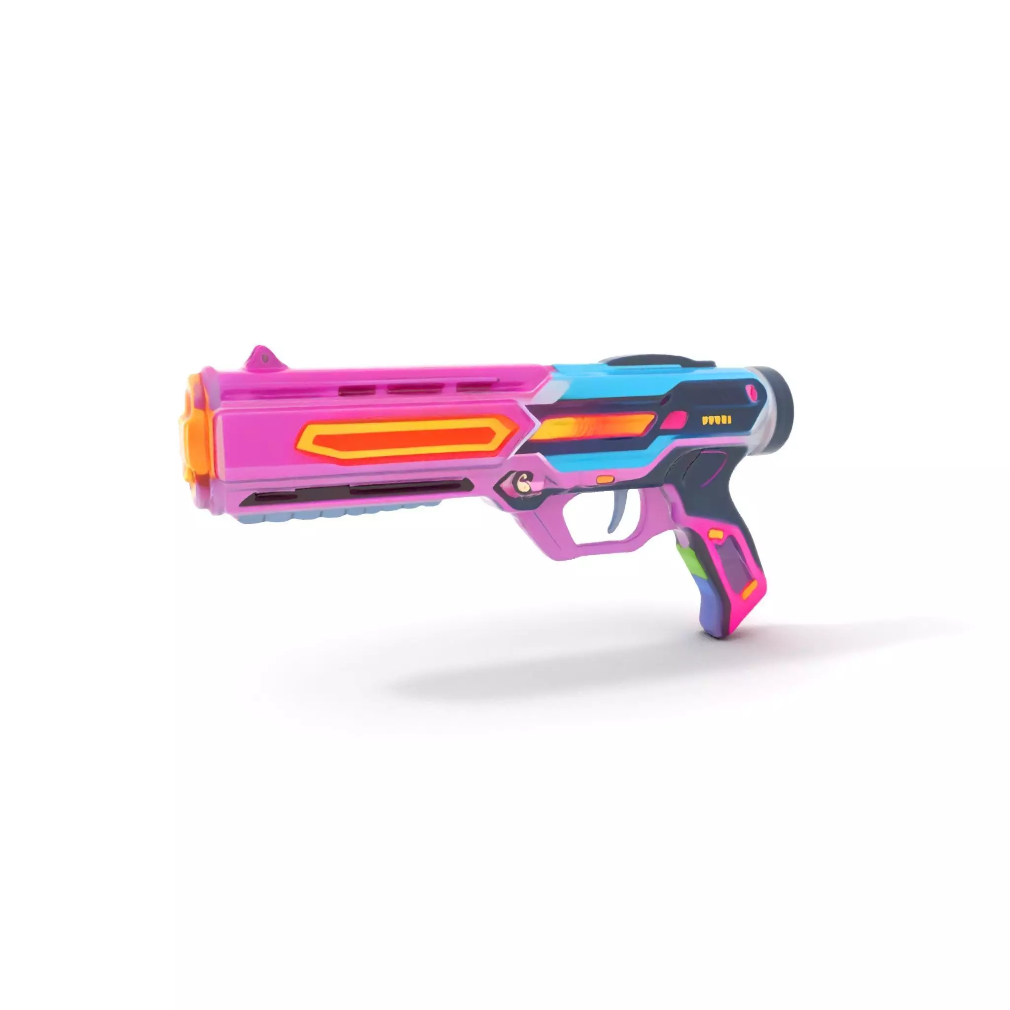 Neon Laser Blaster model pack Low-poly 3D model_0