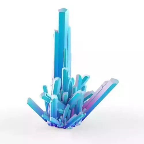 Crystal Emerald Gem 3D Model Quartz 3D model