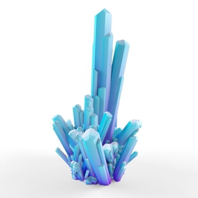 Crystal Emerald Gem 3D Model Quartz 3D model_1