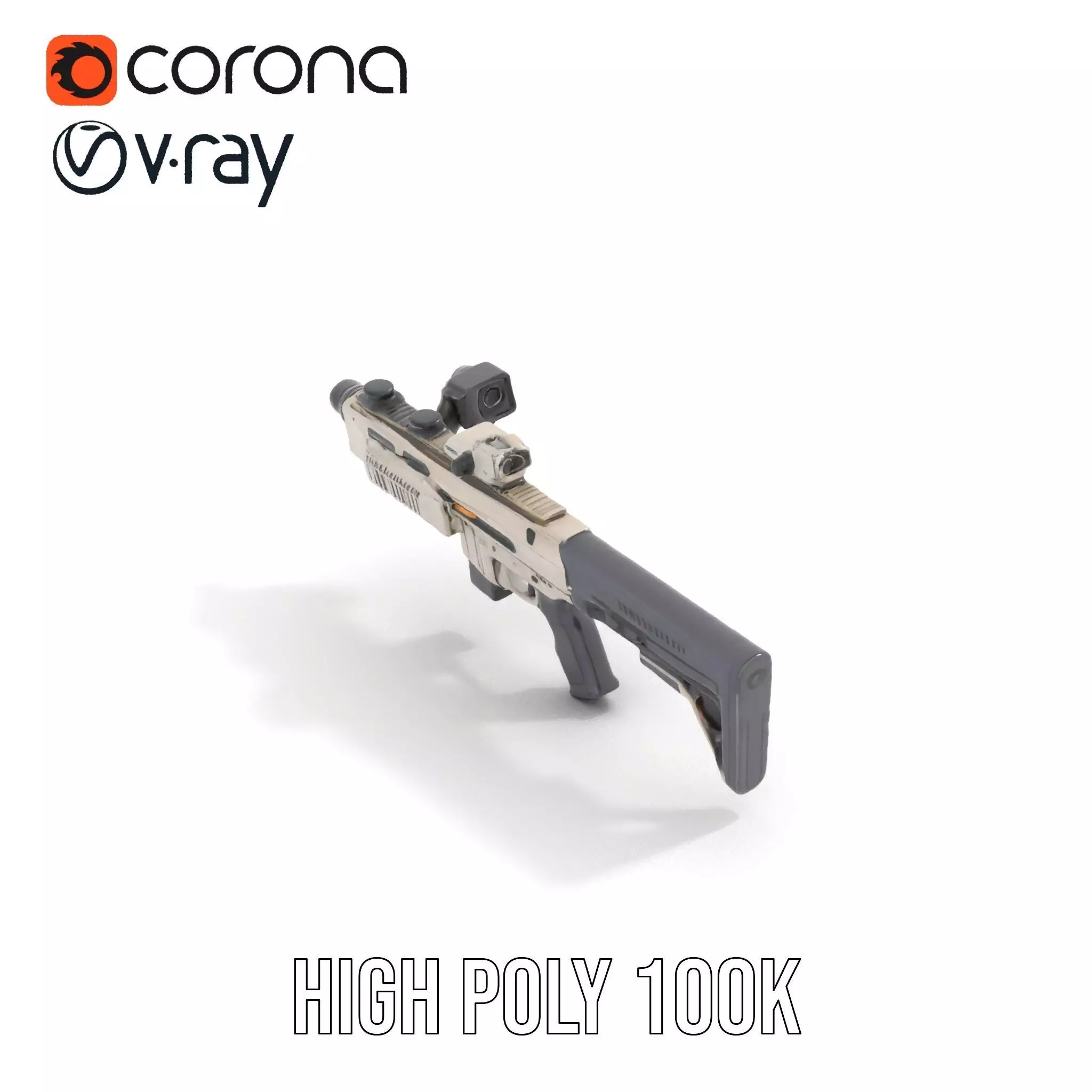 Tactical Blaster Rifle model pack Low-poly 3D model_25