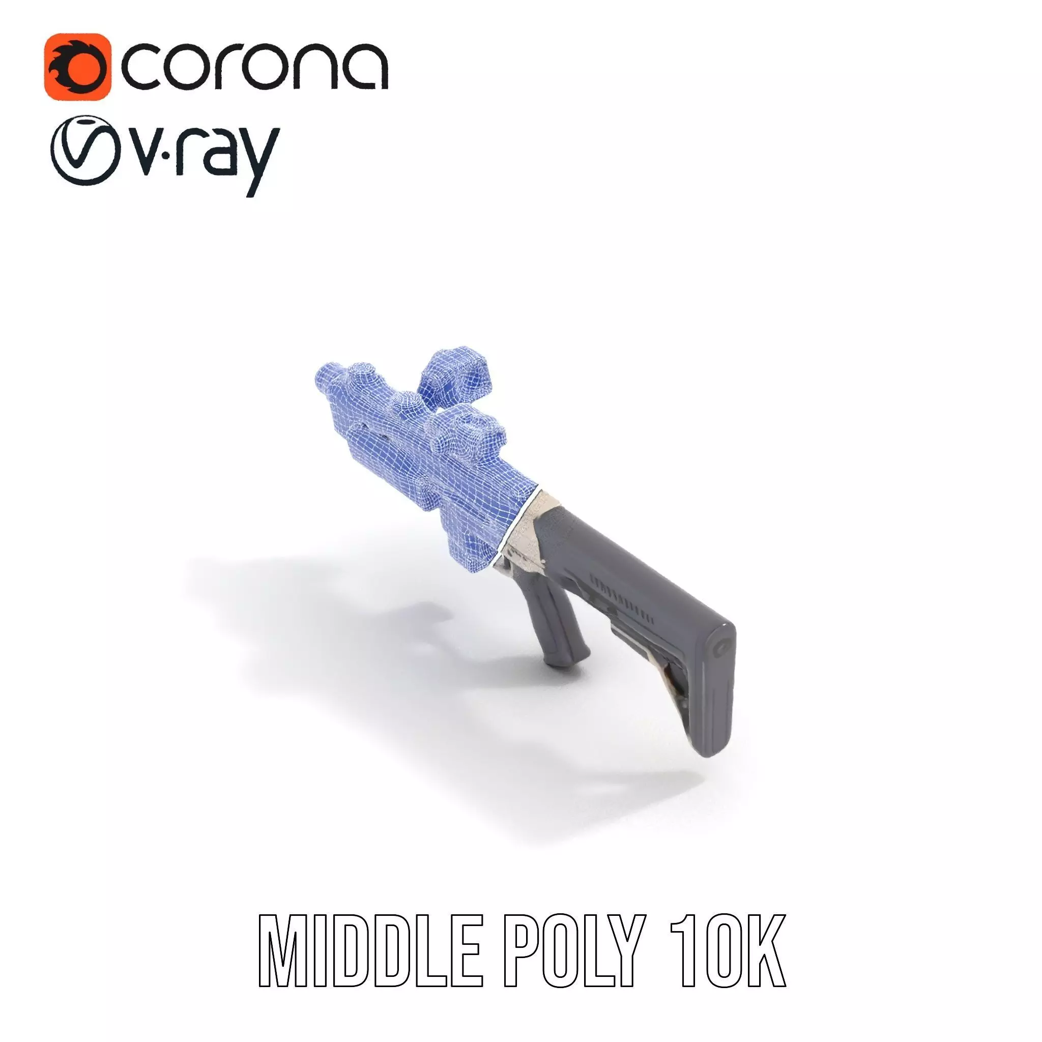 Tactical Blaster Rifle model pack Low-poly 3D model_29