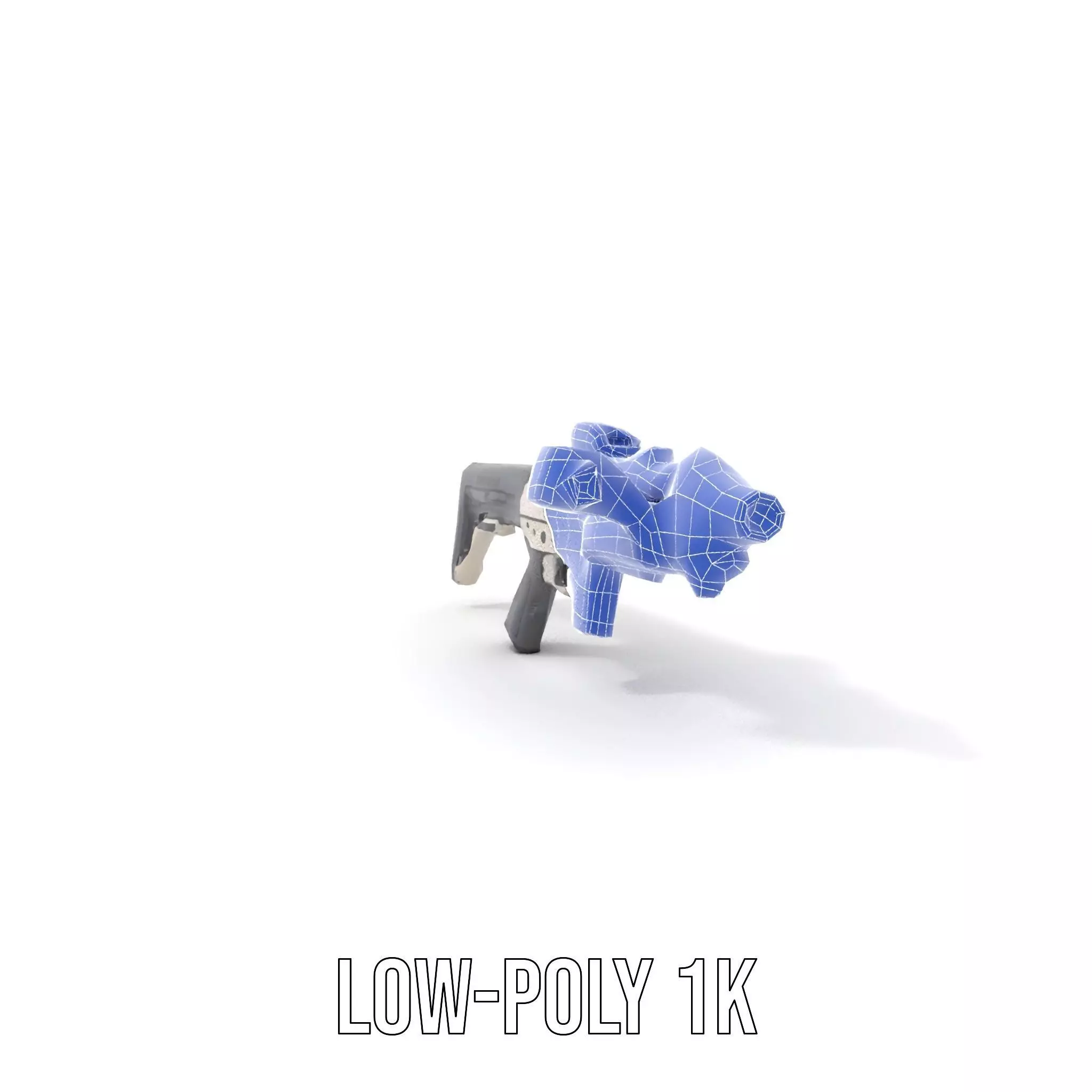 Tactical Blaster Rifle model pack Low-poly 3D model_8