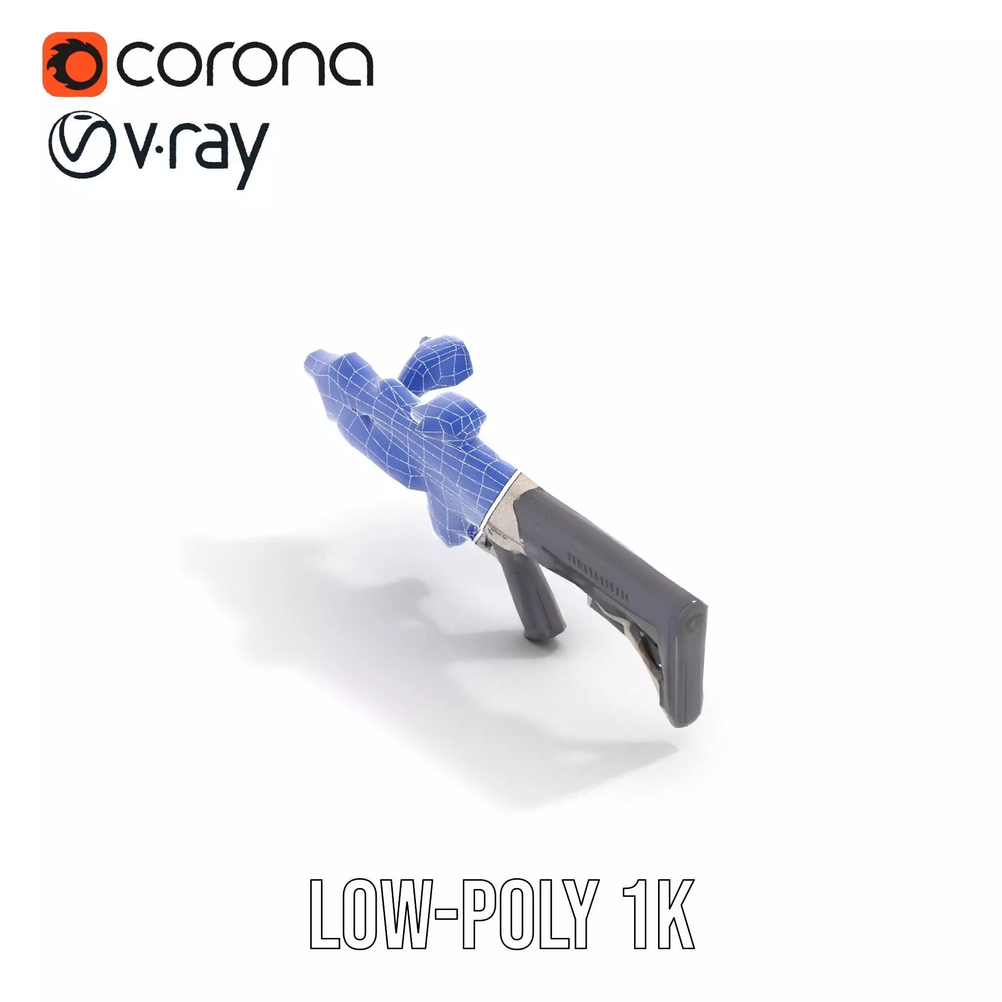 Tactical Blaster Rifle model pack Low-poly 3D model_16