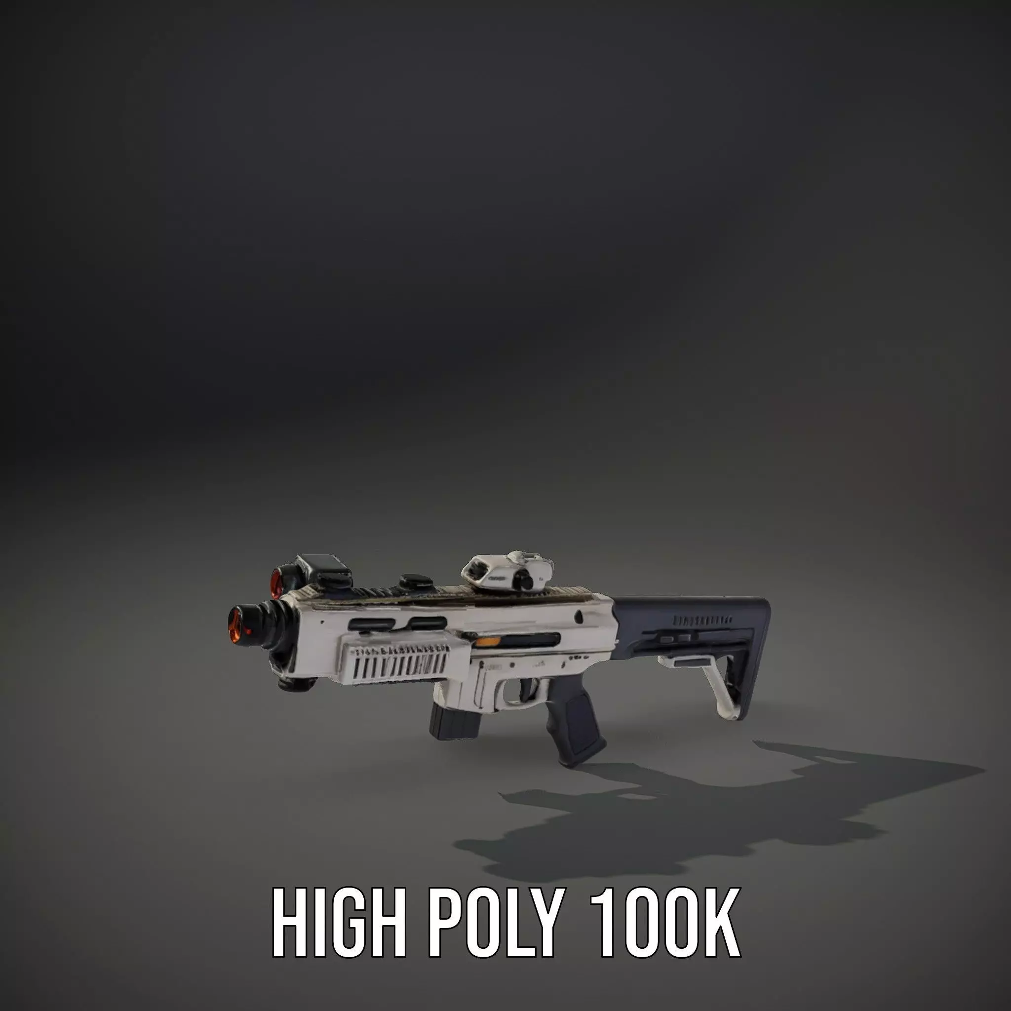 Tactical Blaster Rifle model pack Low-poly 3D model_9