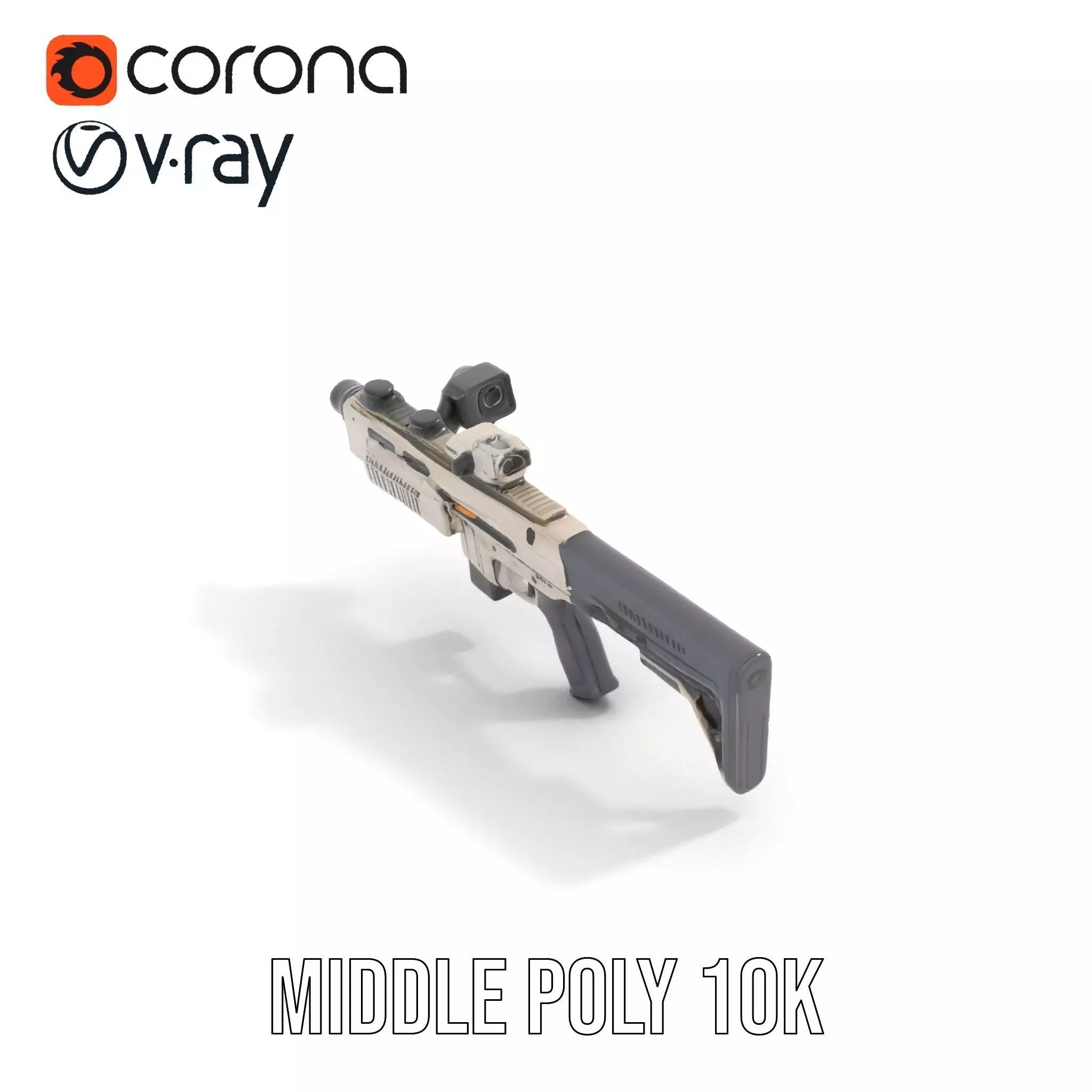 Tactical Blaster Rifle model pack Low-poly 3D model_13