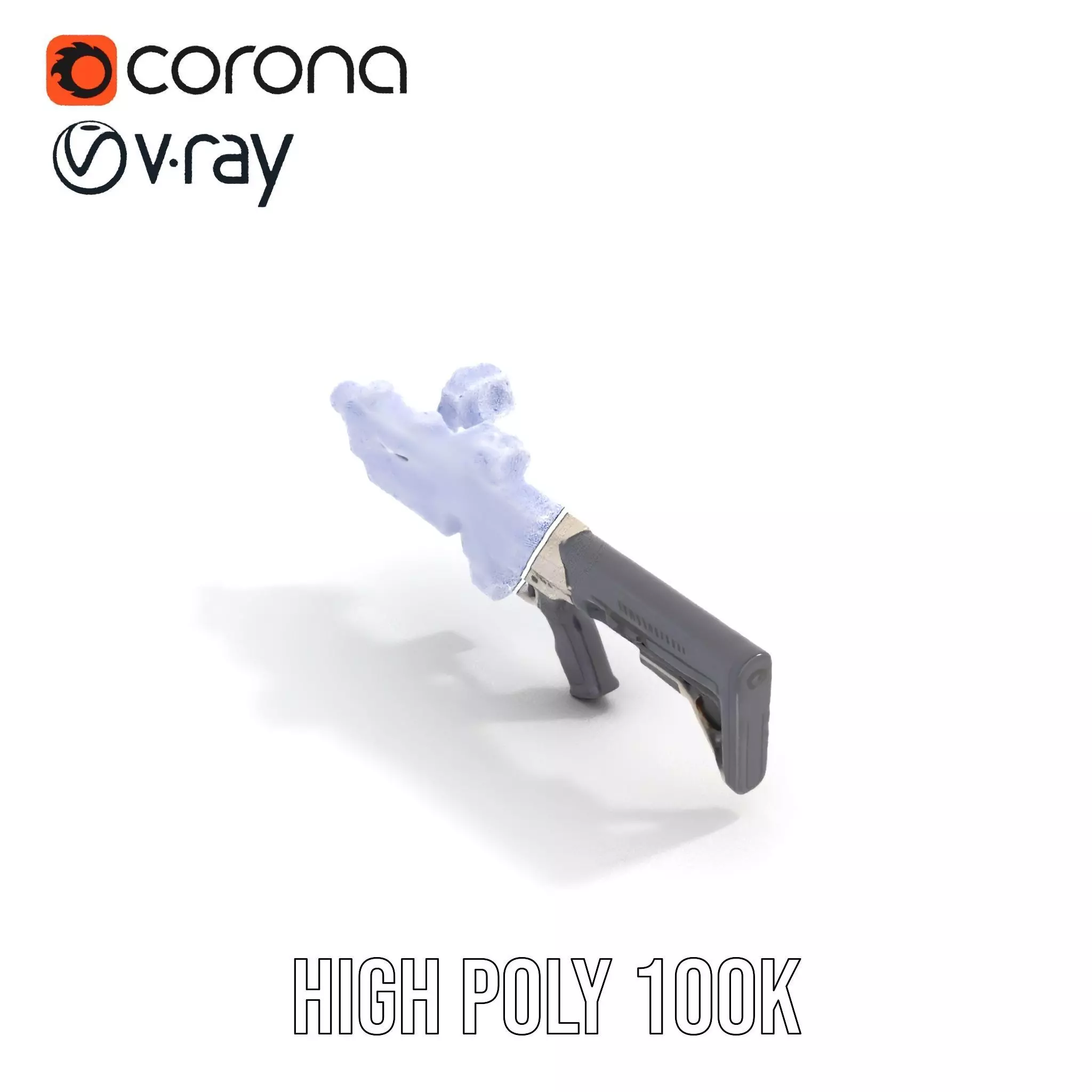 Tactical Blaster Rifle model pack Low-poly 3D model_32