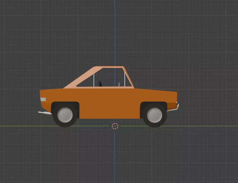 Low Poly 69 Charger 3D model_4