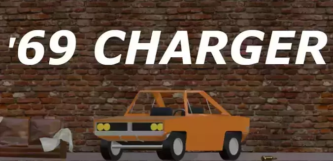 Low Poly 69 Charger 3D model