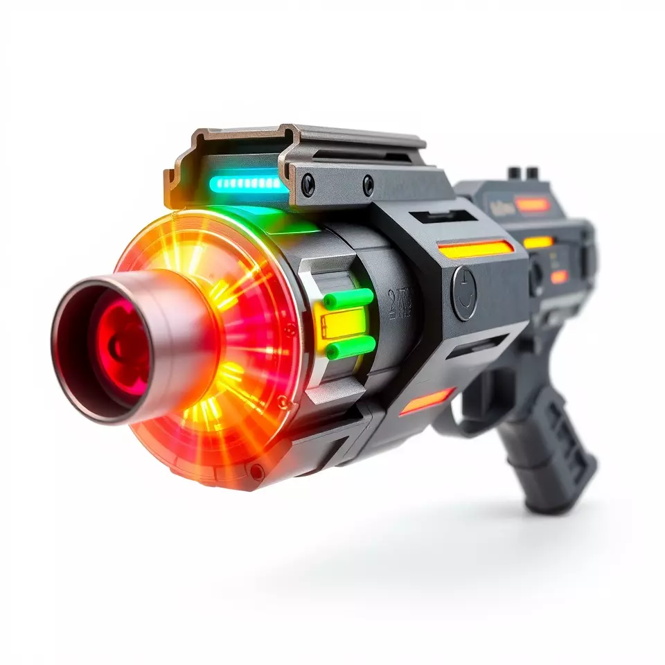 Neon Blaster Gun model pack Low-poly 3D model_2