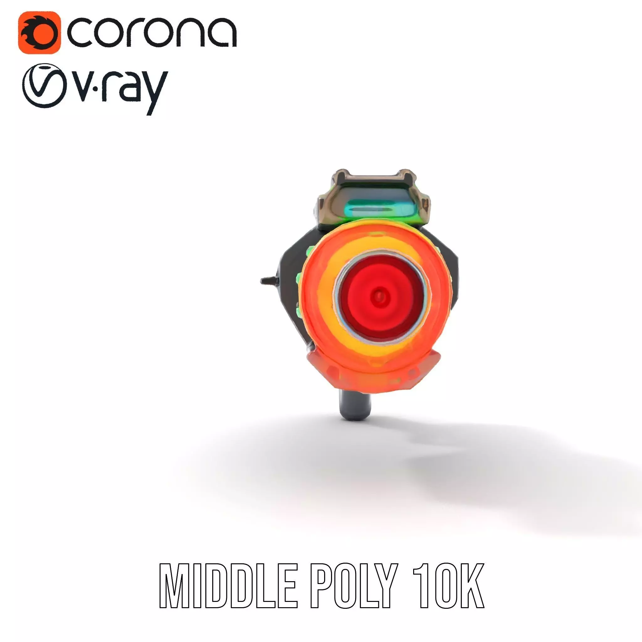 Neon Blaster Gun model pack Low-poly 3D model_18