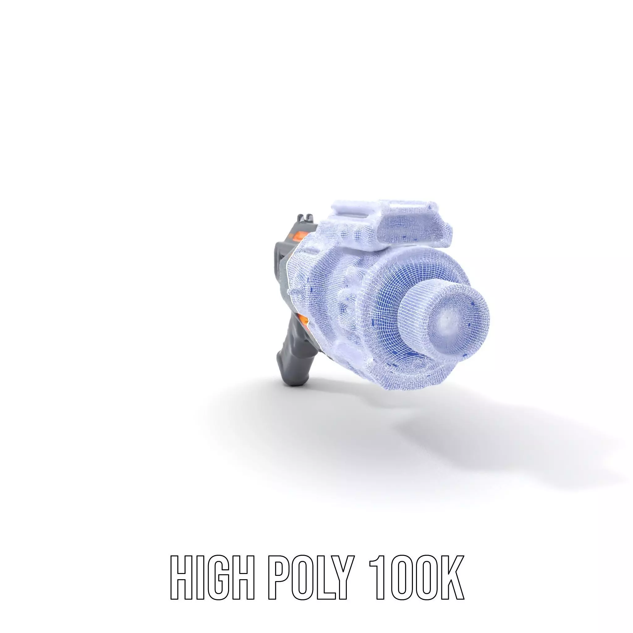 Neon Blaster Gun model pack Low-poly 3D model_4