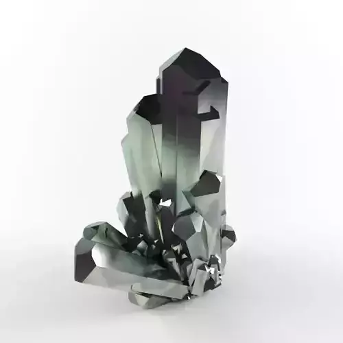 3D Crystal Emerald Gem Model Quartz