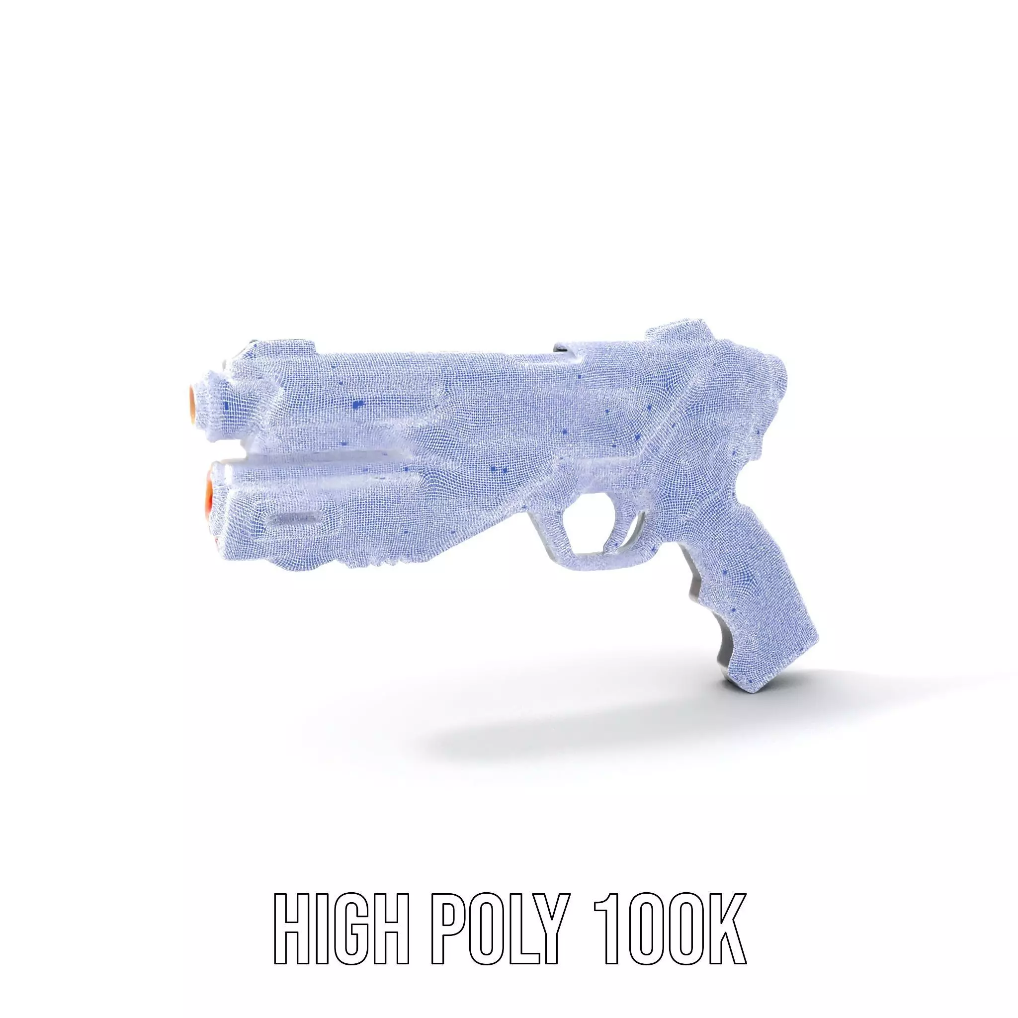 Futuristic SciFi Pistol model pack Low-poly 3D model_4