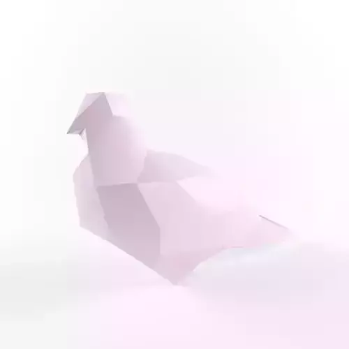Low Poly Bird Pigeon Dove Turtledove Low-poly 3D model
