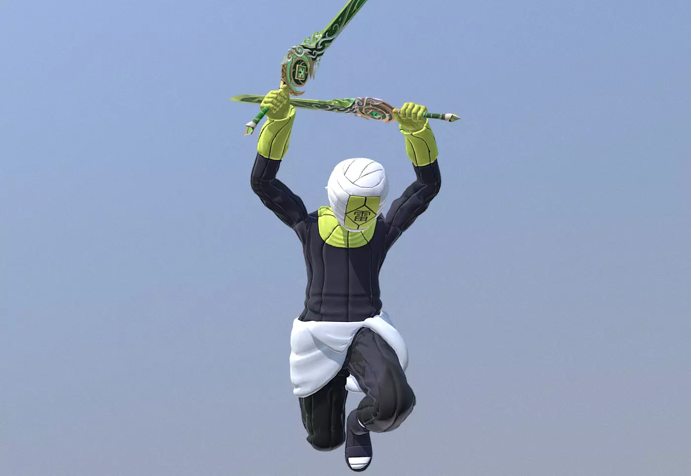 FEMALE HOLLOW Double Sword Attack MMOPRG 3D model_4