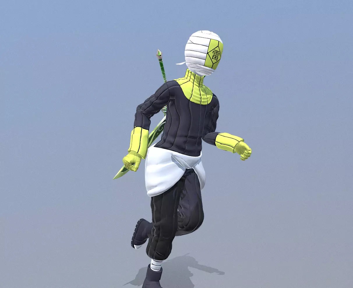 FEMALE HOLLOW Double Sword Attack MMOPRG 3D model_0