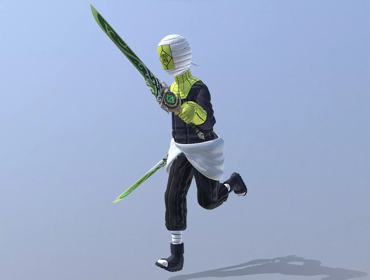 FEMALE HOLLOW Double Sword Attack MMOPRG 3D model_2