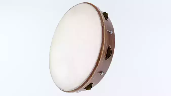 Tambourine Low-poly 3D model