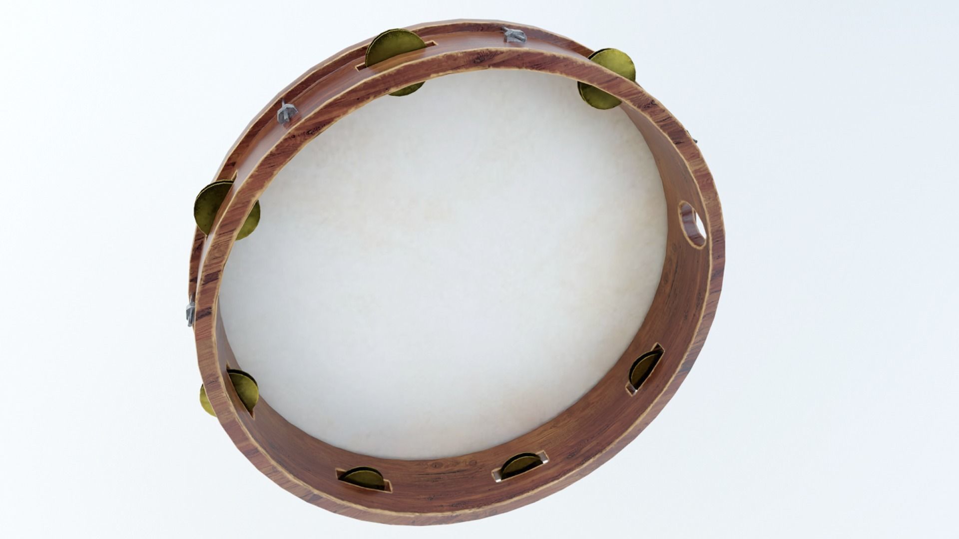 Tambourine Low-poly 3D model_3