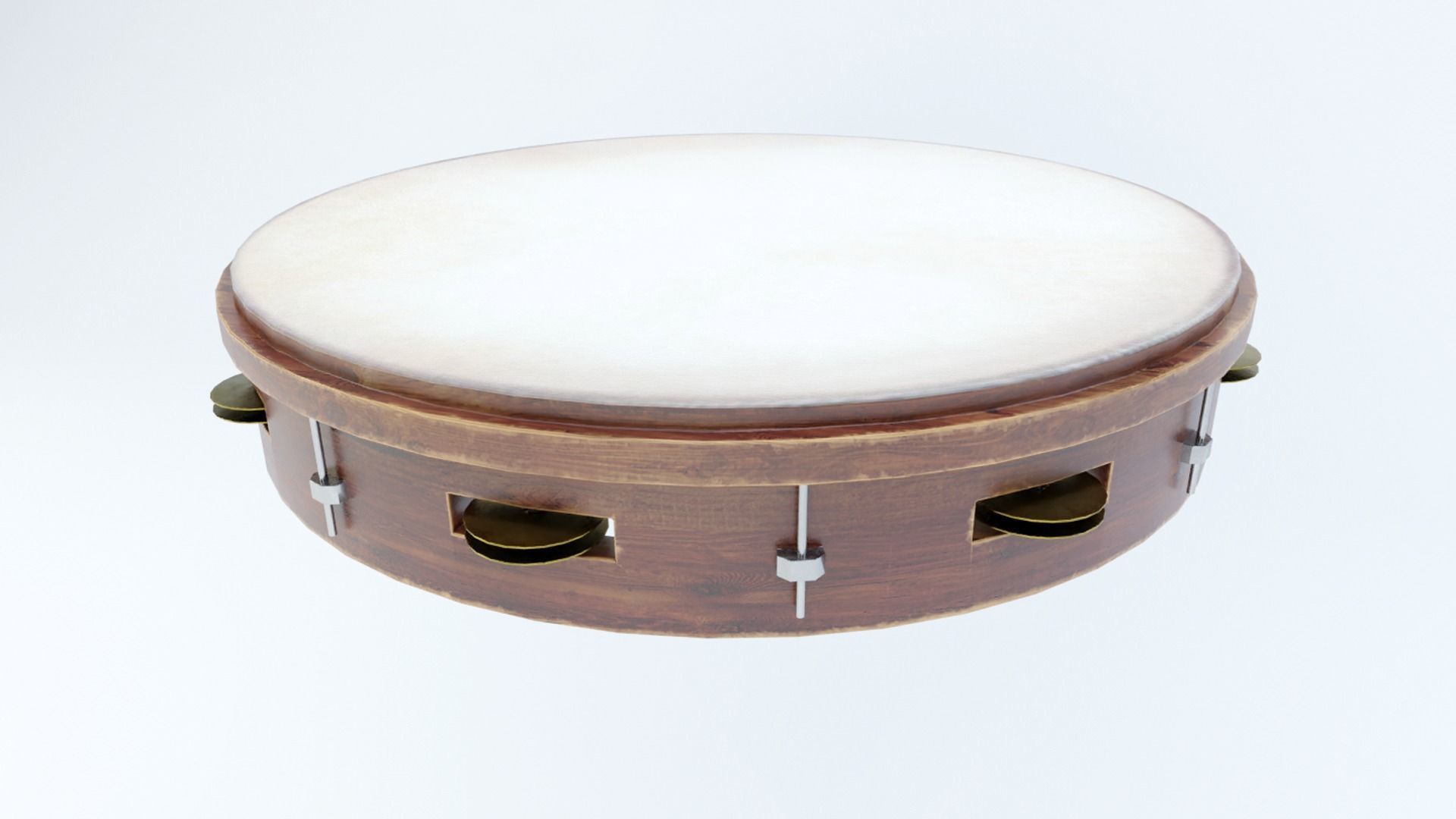 Tambourine Low-poly 3D model_2