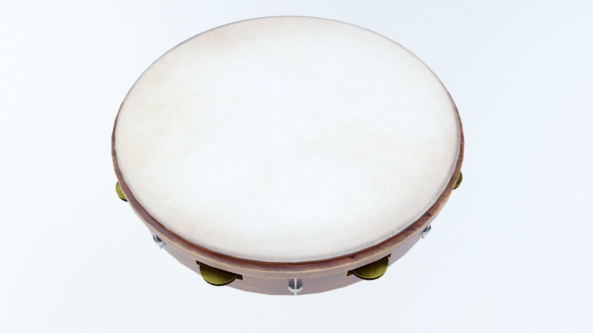 Tambourine Low-poly 3D model_1