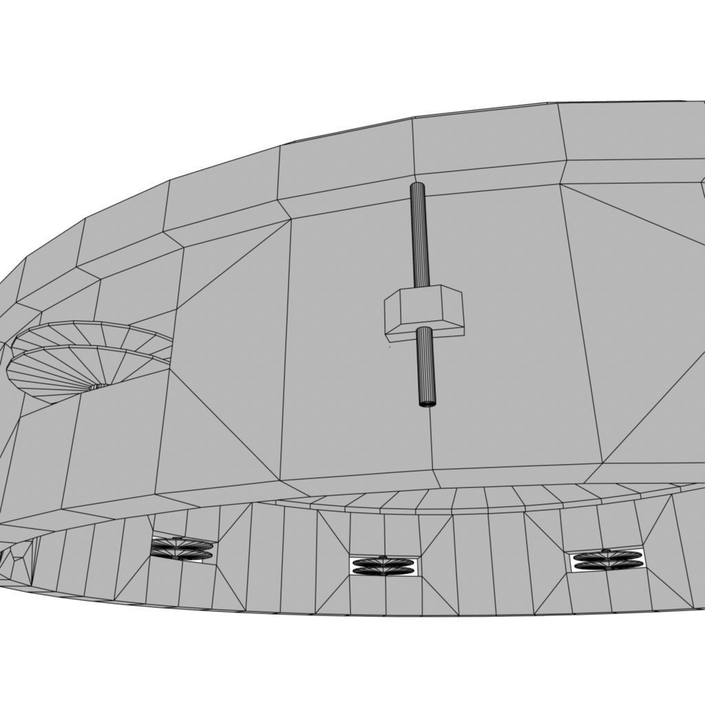 Tambourine Low-poly 3D model_6