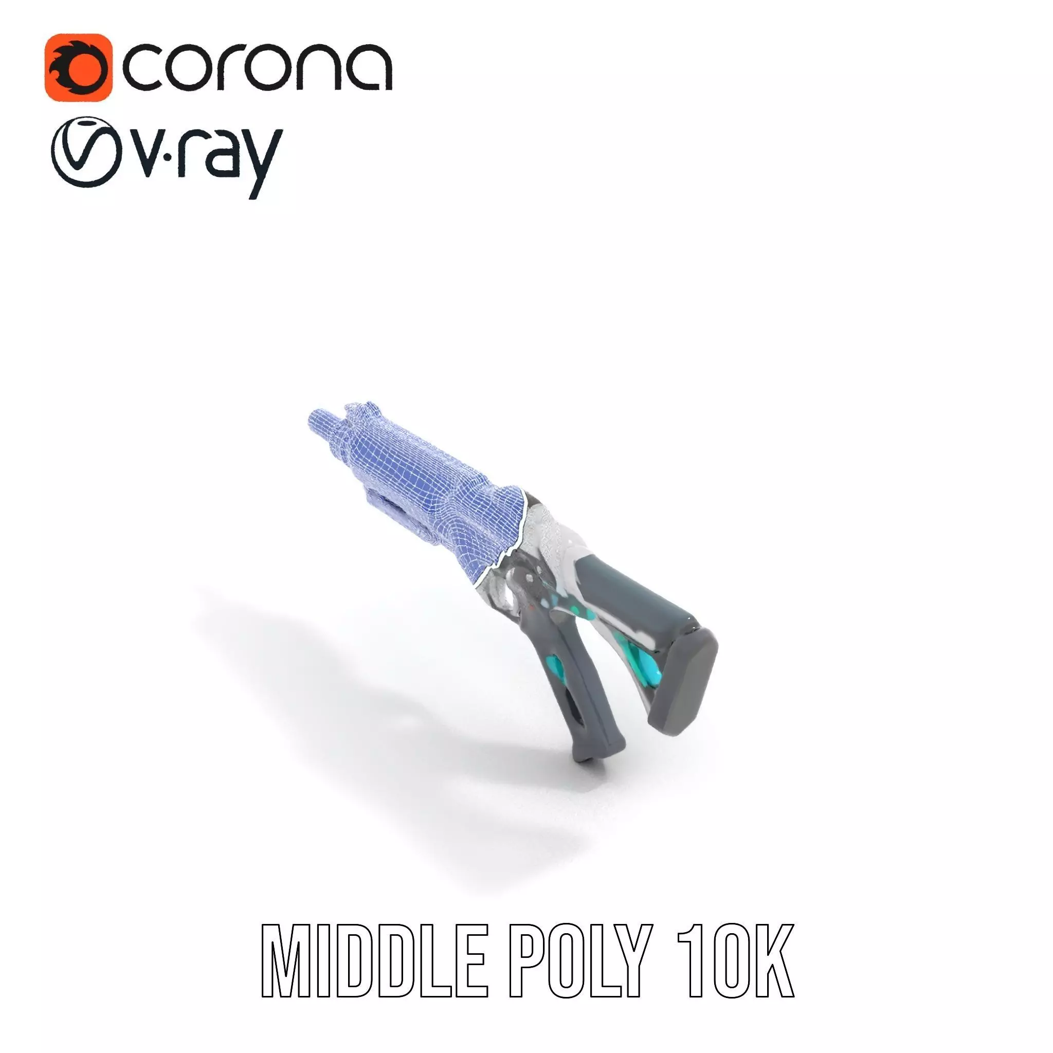 Futuristic Assault Rifle model pack Low-poly 3D model_5