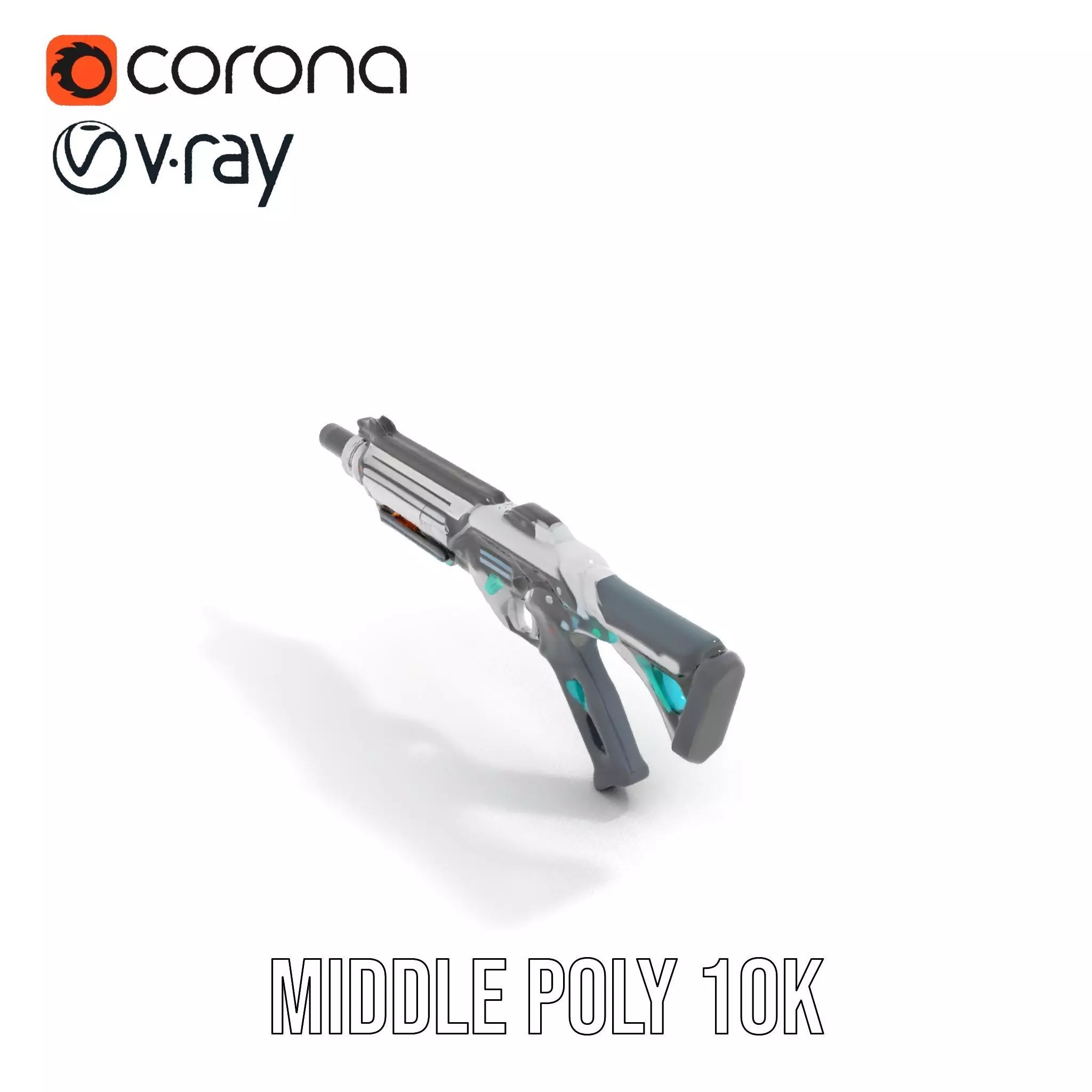 Futuristic Assault Rifle model pack Low-poly 3D model_6