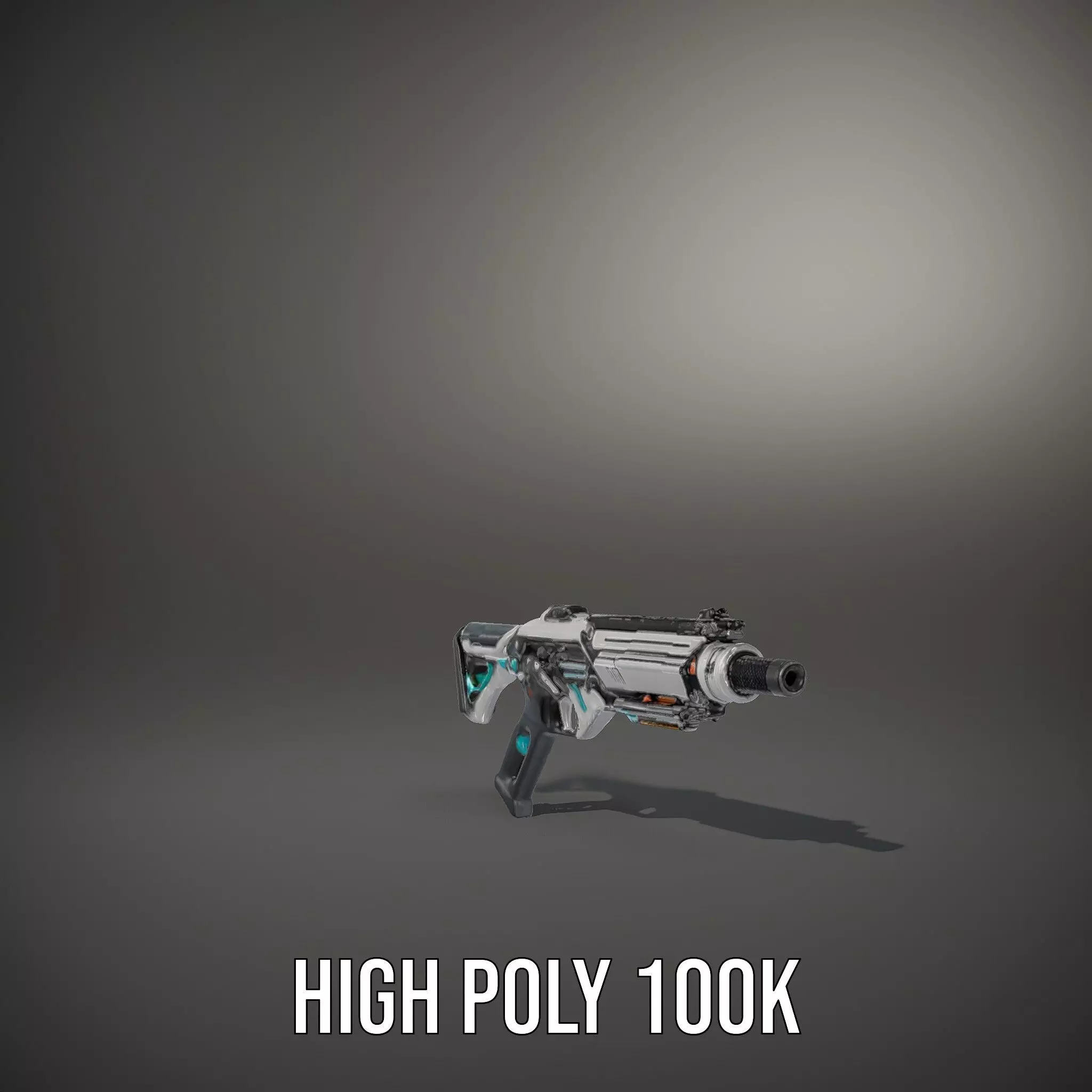 Futuristic Assault Rifle model pack Low-poly 3D model_10