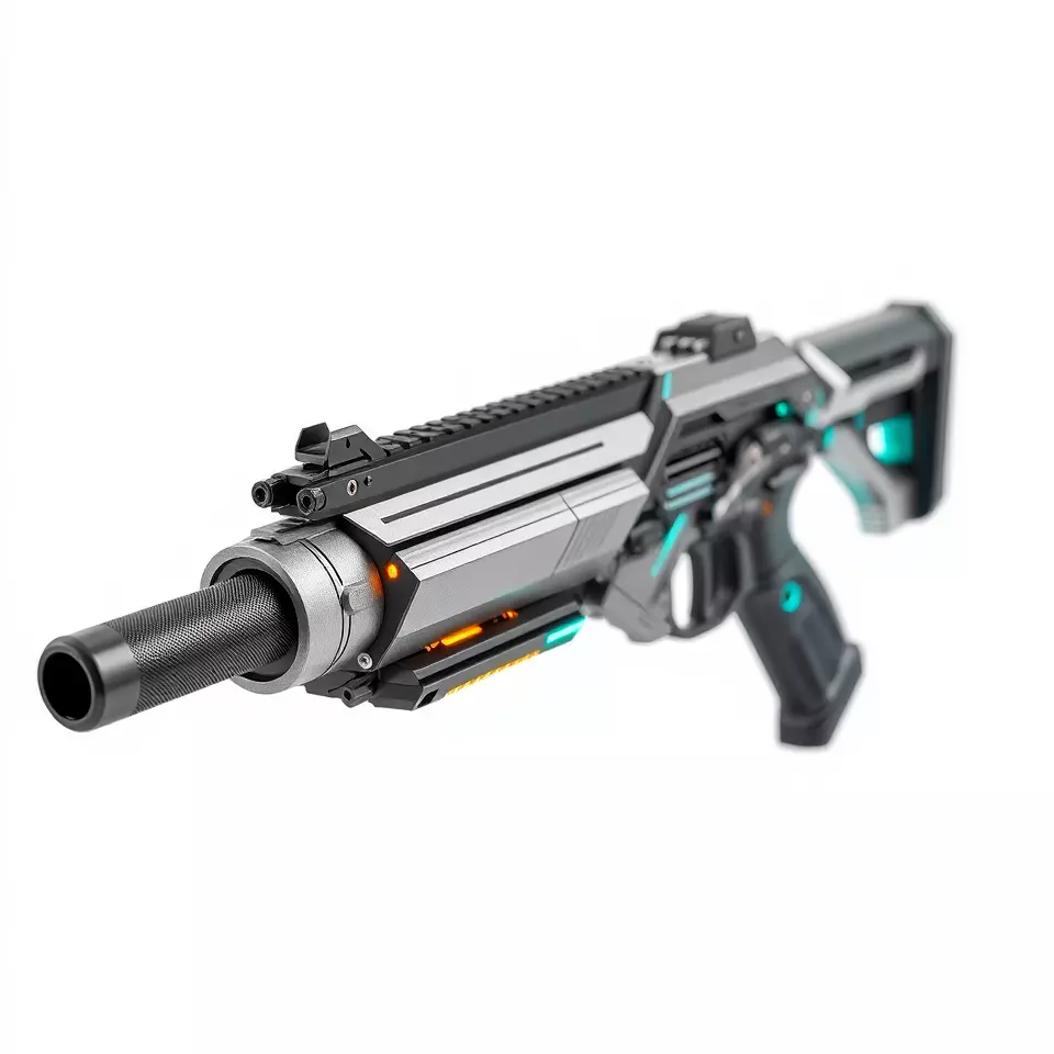 Futuristic Assault Rifle model pack Low-poly 3D model_2