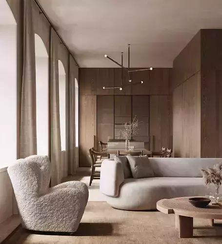 Wabi-sabi livingroom 3D model