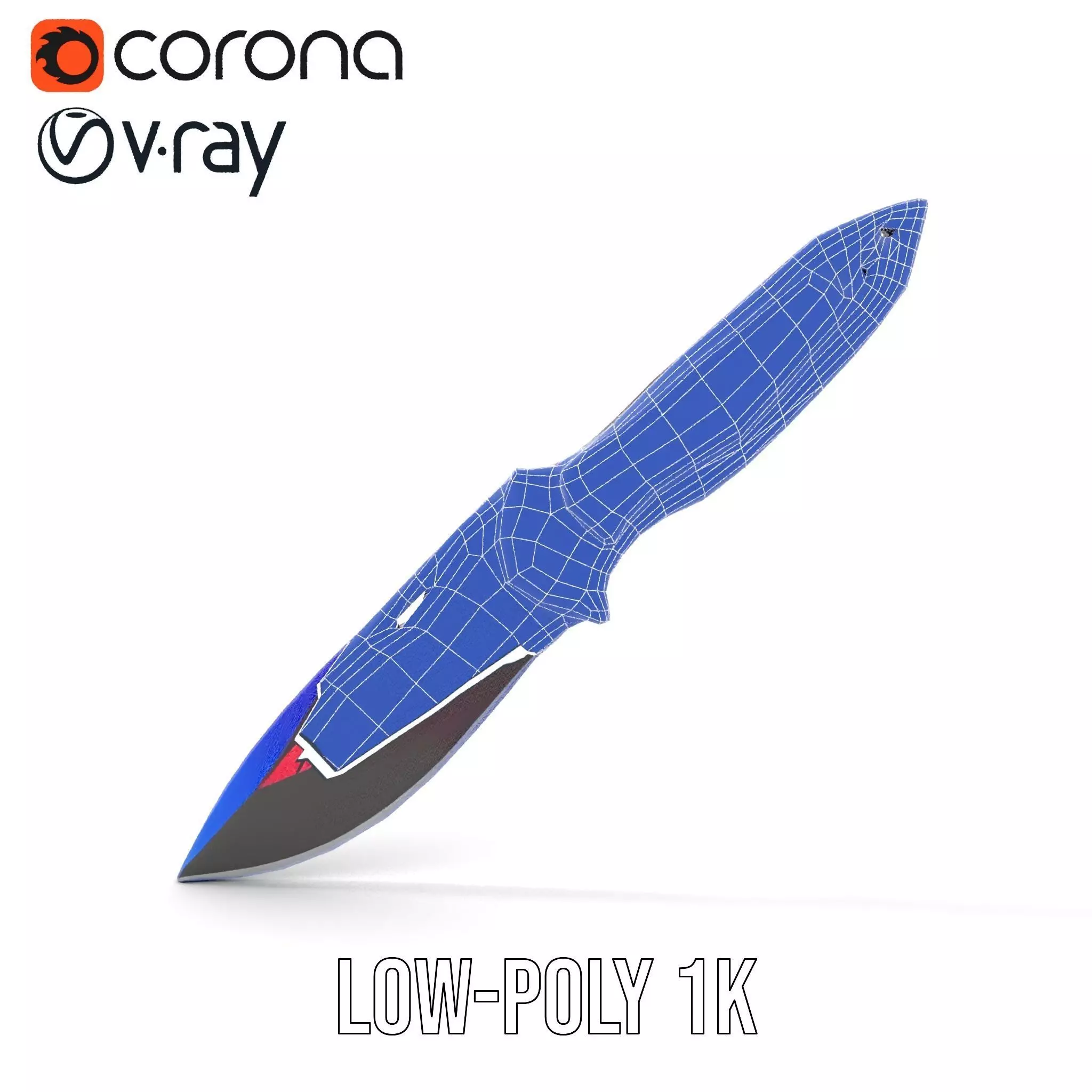 Neon Tactical Knife model pack Low-poly 3D model_30