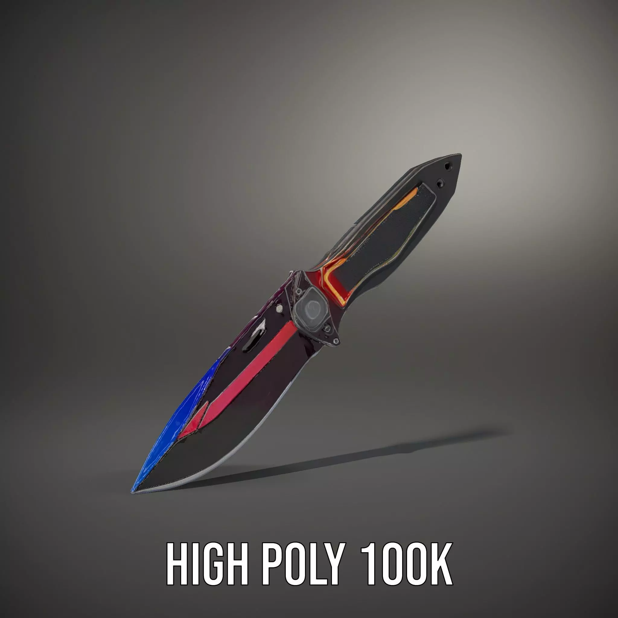 Neon Tactical Knife model pack Low-poly 3D model_8