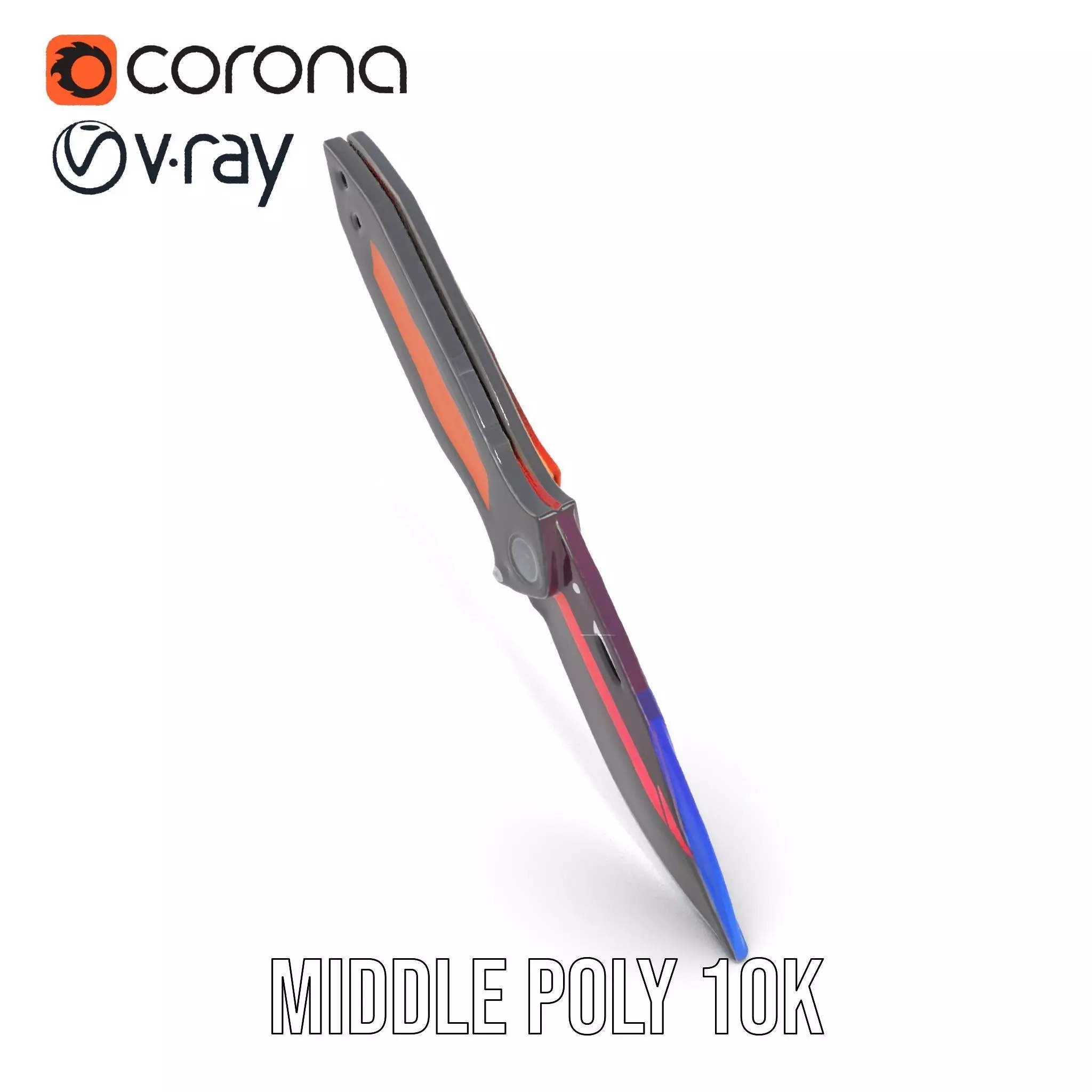 Neon Tactical Knife model pack Low-poly 3D model_22