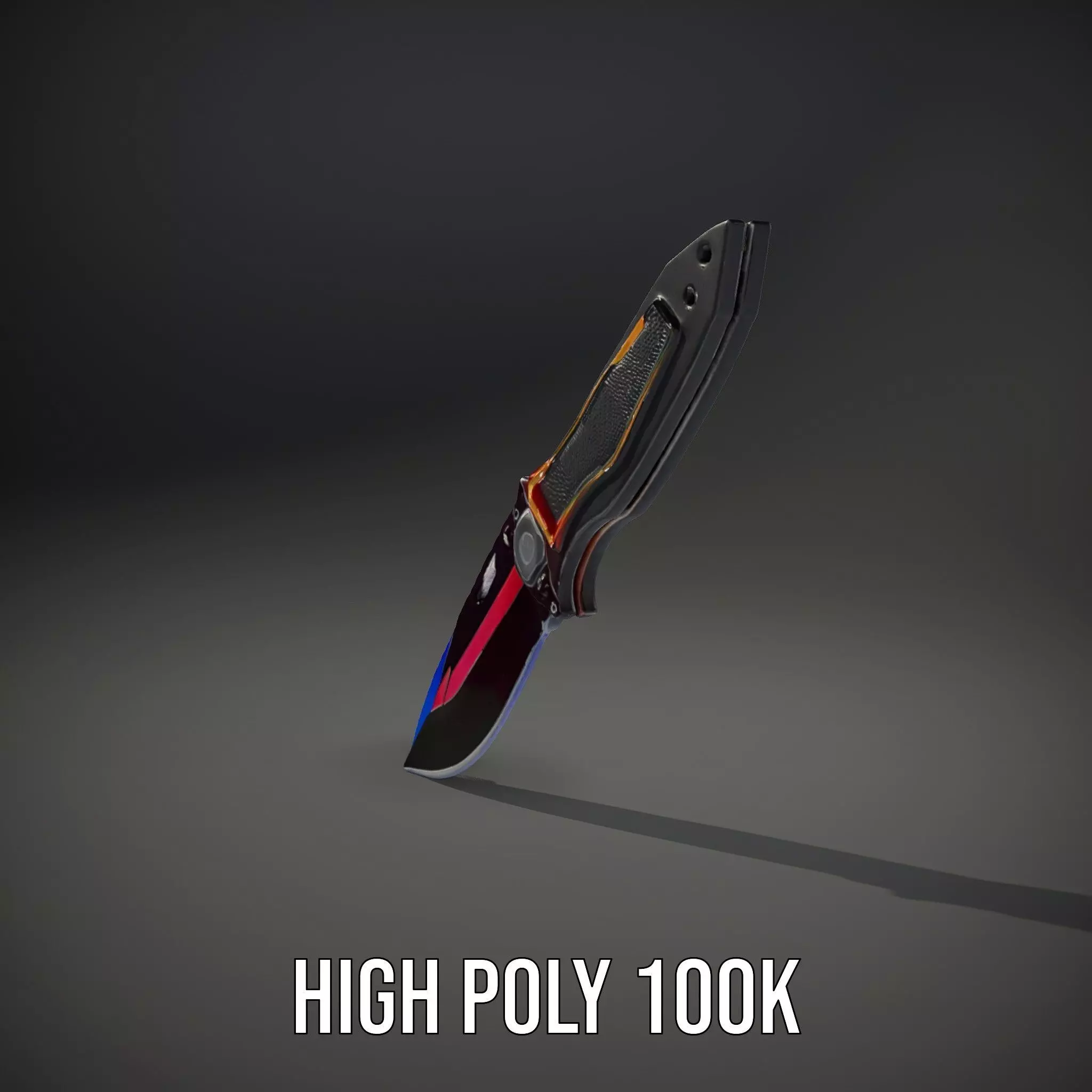 Neon Tactical Knife model pack Low-poly 3D model_10