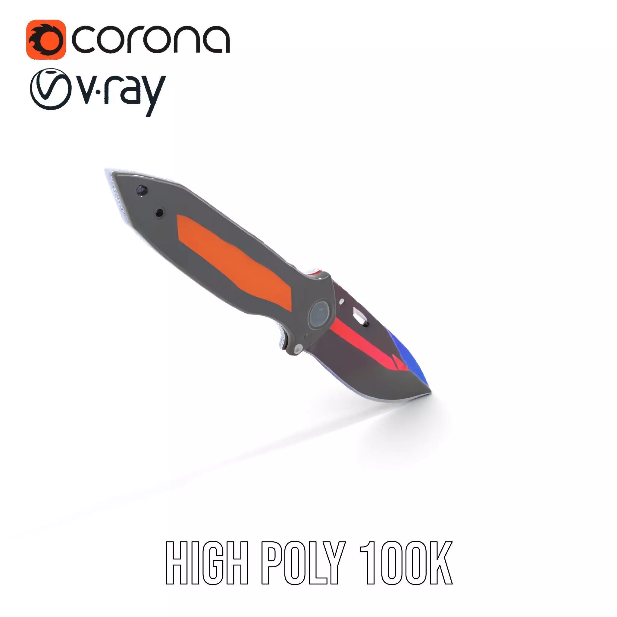 Neon Tactical Knife model pack Low-poly 3D model_34