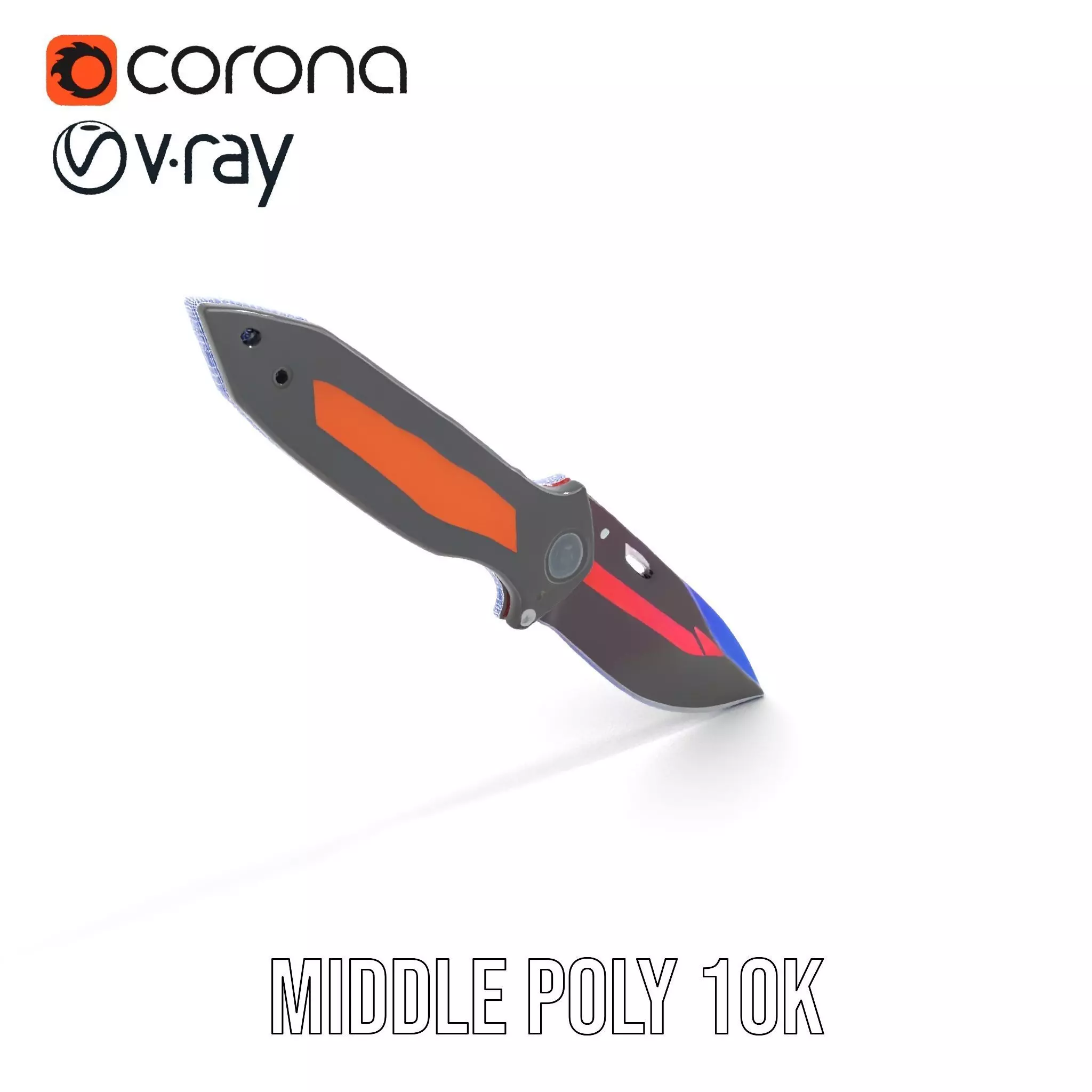 Neon Tactical Knife model pack Low-poly 3D model_16